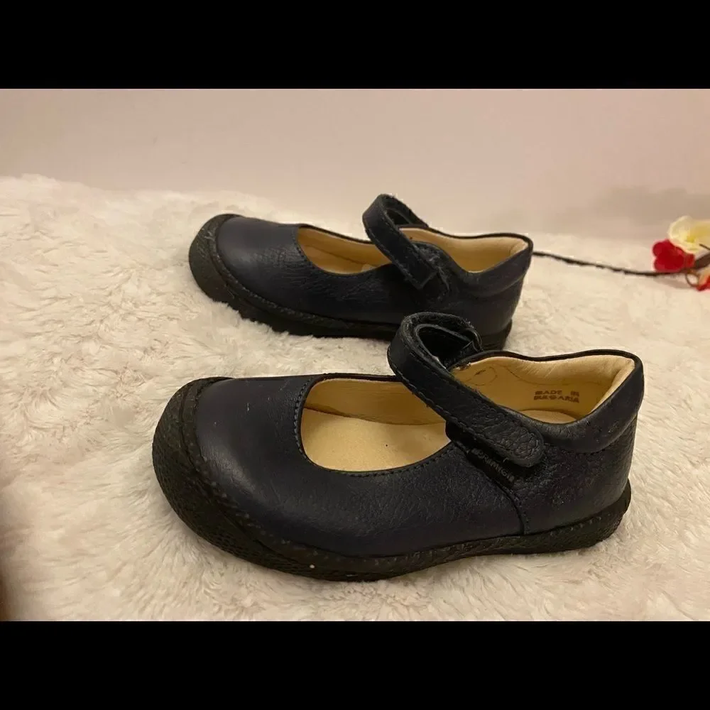 Primigi leather Mary Janes navy Blue shoes 5.5